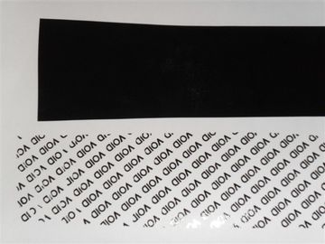 Black PET Printable Security Labels In Fully Transfer Strong Adhesive