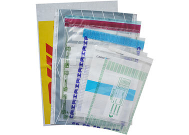 Custom Logo Printing Serial Number Tamper Evident Security Bags  / Self - Seal Postal Bags For Bank