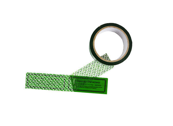 Green Tamper Seal Tape Digital Serial Numbering Pressure Sensitive Adhesive