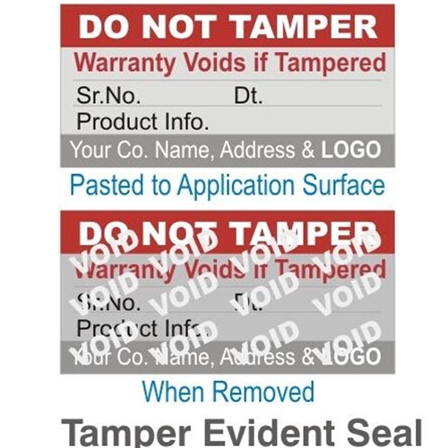 Özel Tasarım Güvenlik Etiketi Seal Void Etiket Sticker Sahteciliğe Karşı Kendinden Yapışkanlı Sabotajcı Void Sticker