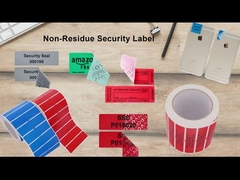PET Dayanıklı Dönüştürülemez Mühür etiketleri Boş Açık Güvenlik Etiketi Paket için