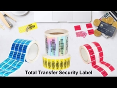 Bir kere kullanılabilir, tahrip edilemez gıda etiketleri, hırsızlık karşıtı garanti, mühürleme çıkartması.